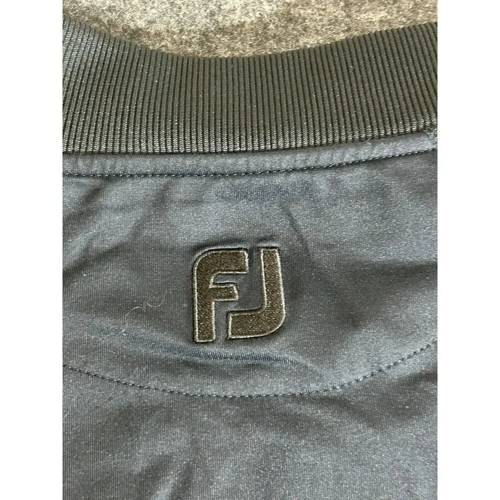 Footjoy FJ Men's Large Performance‎ Golf Pullover 1/4 Zip Black Long Sleeve
